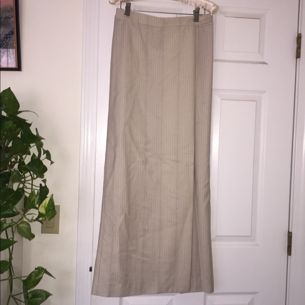 Eckhaus Latta Tailored Maxi Skirt with Pinstripes